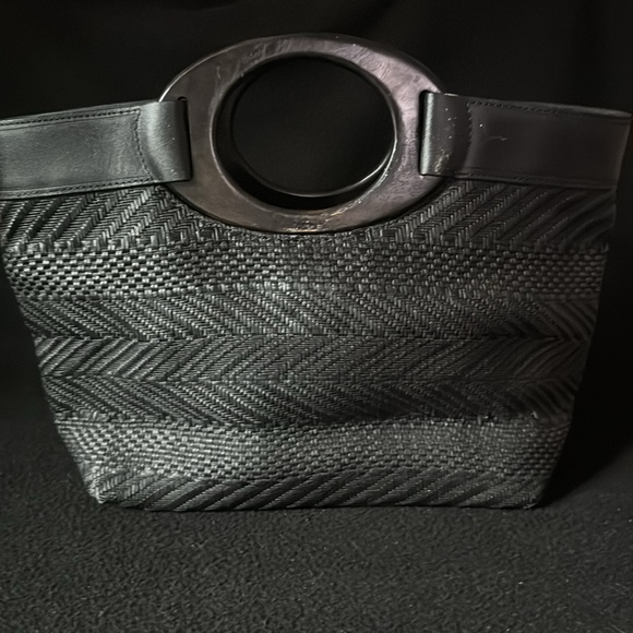 Black woven Fossil purse - Picture 3 of 5